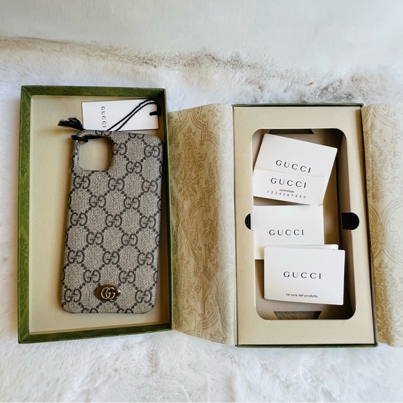 Gucci iphone 11 pro max cover case Brand New logo w/ box tags pristine Ophidia - Picture 12 of 16